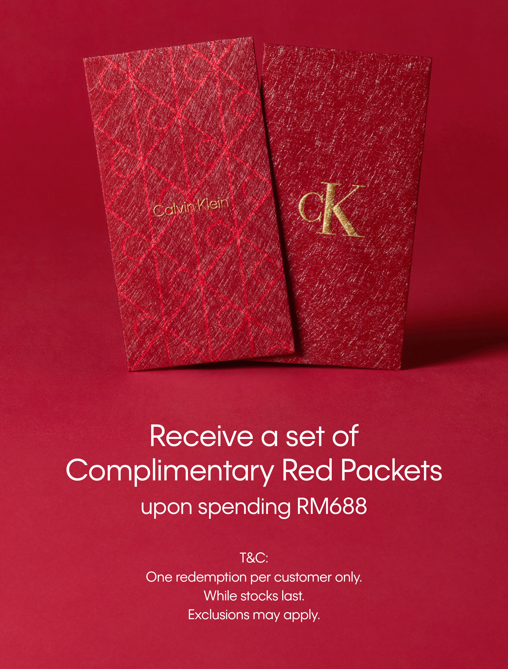 Calvin Klein Complimentary Red Packets